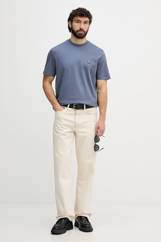 BOSS T-shirt ανδρικό βαμβακερό C-Taut 01 50555844 μπλε SS26