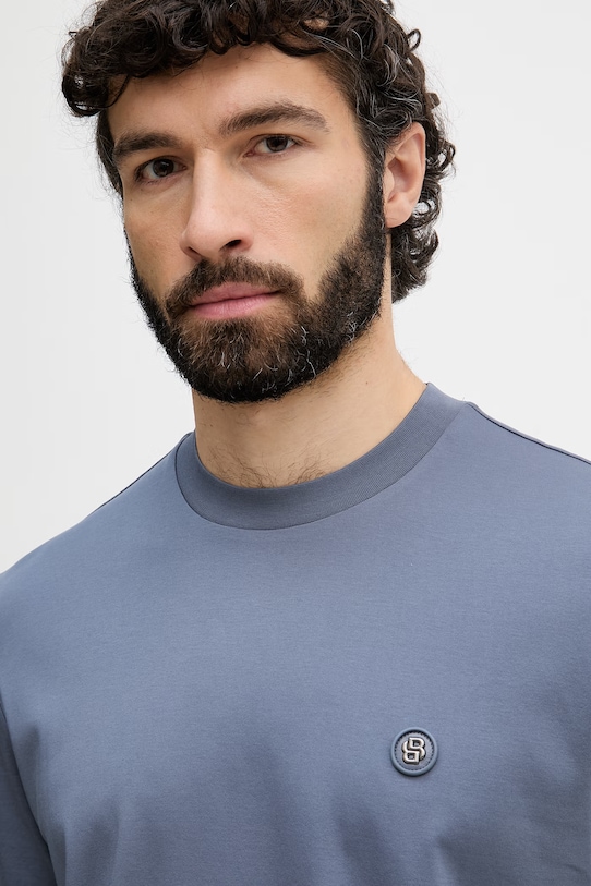 BOSS T-shirt ανδρικό βαμβακερό C-Taut 01 μπλε 50555844