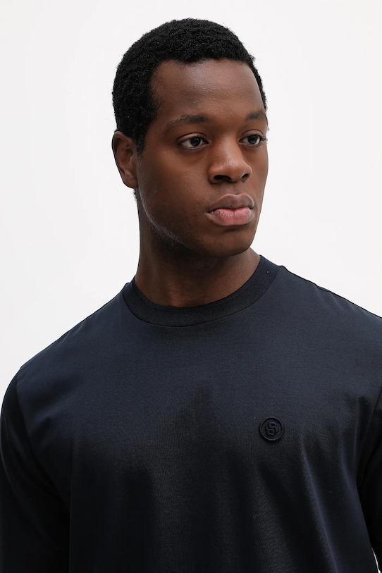 Хлопковая футболка BOSS C-Tames 98 тёмно-синий 50559050