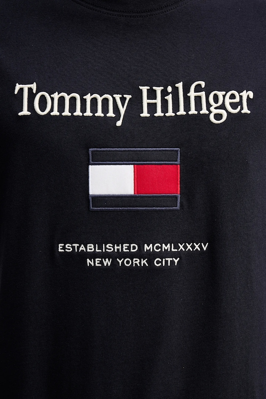 Tommy Hilfiger t-shirt bawełniany MW0MW42736 granatowy