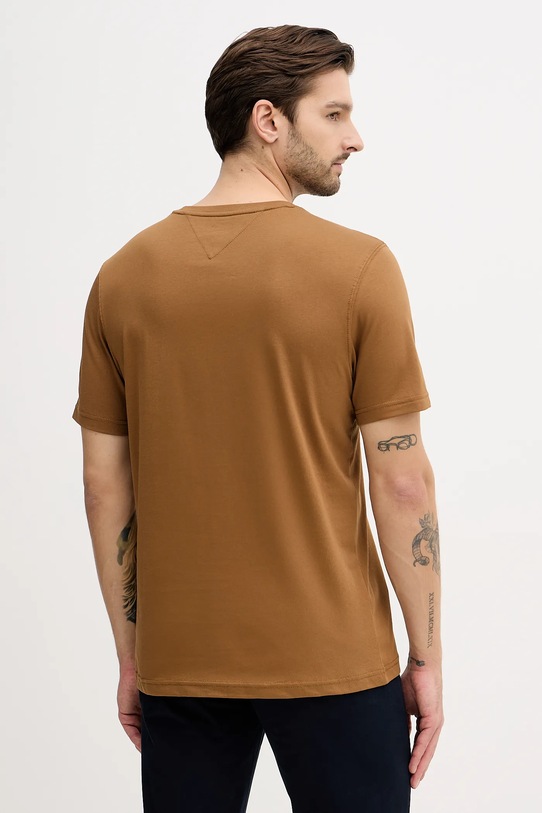 Odzież Tommy Hilfiger t-shirt bawełniany MW0MW42736 brązowy