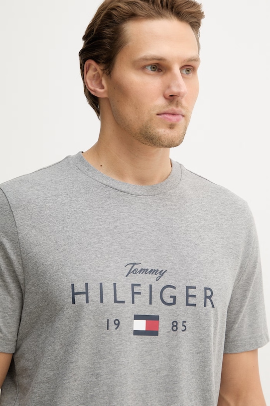Tommy Hilfiger t-shirt bawełniany szary MW0MW41455