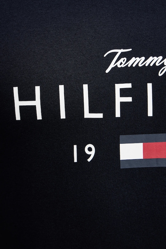Tommy Hilfiger t-shirt bawełniany MW0MW41455 granatowy