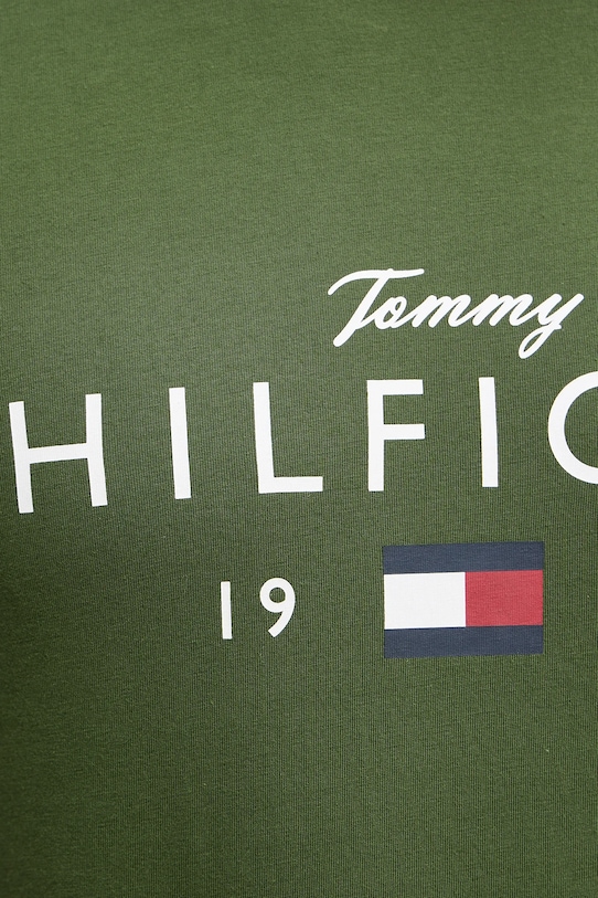 Tommy Hilfiger t-shirt bawełniany MW0MW41455 zielony