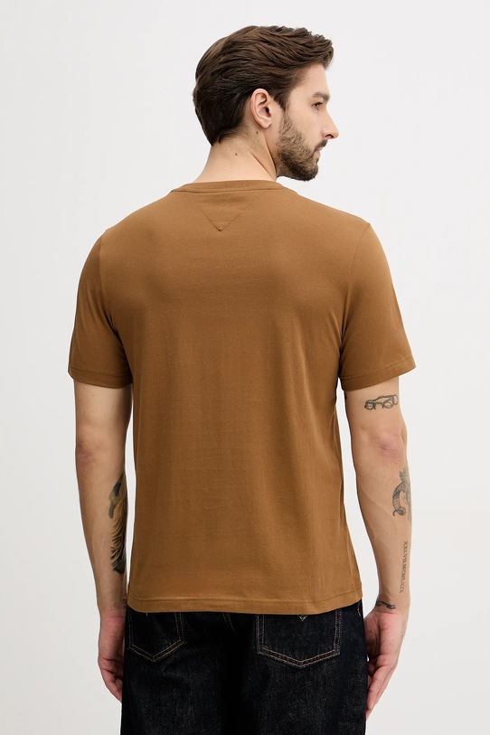 Odzież Tommy Hilfiger t-shirt bawełniany MW0MW41455 brązowy