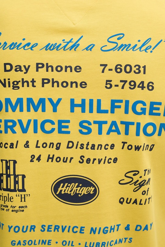 Tommy Hilfiger t-shirt bawełniany MW0MW41460 żółty