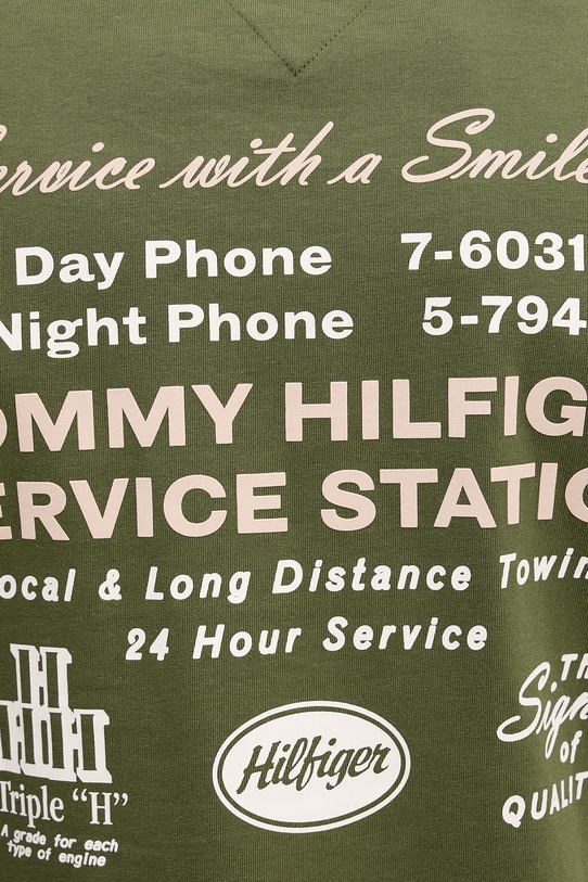 Tommy Hilfiger t-shirt bawełniany MW0MW41460 zielony