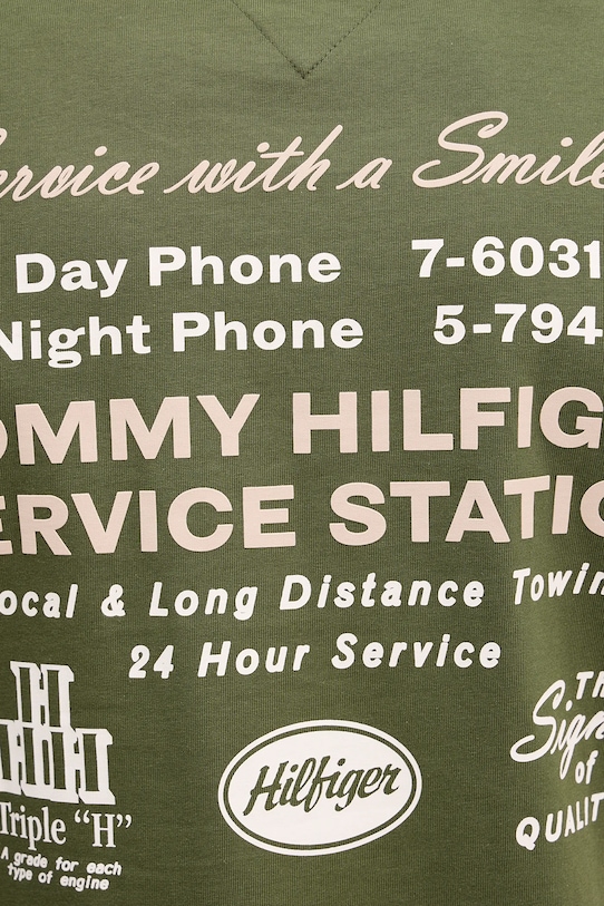 Tommy Hilfiger t-shirt bawełniany MW0MW41460 zielony