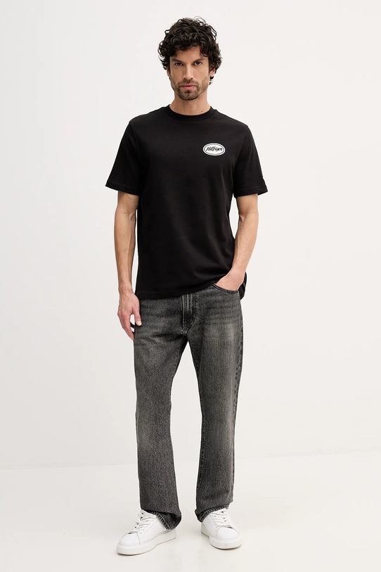 Tommy Hilfiger t-shirt bawełniany MW0MW41460 czarny SS26