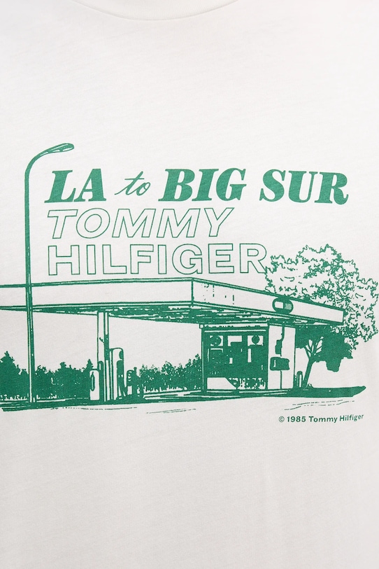 Tommy Hilfiger t-shirt bawełniany MW0MW41464 beżowy