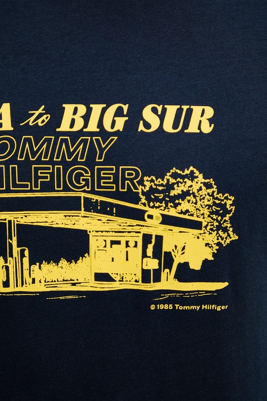 Tommy Hilfiger t-shirt bawełniany MW0MW41464 granatowy