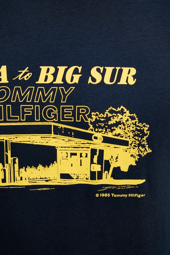 Tommy Hilfiger t-shirt bawełniany MW0MW41464 granatowy