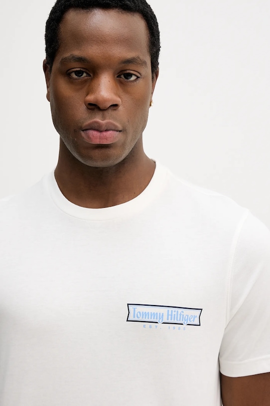 Tommy Hilfiger t-shirt bawełniany biały MW0MW41465