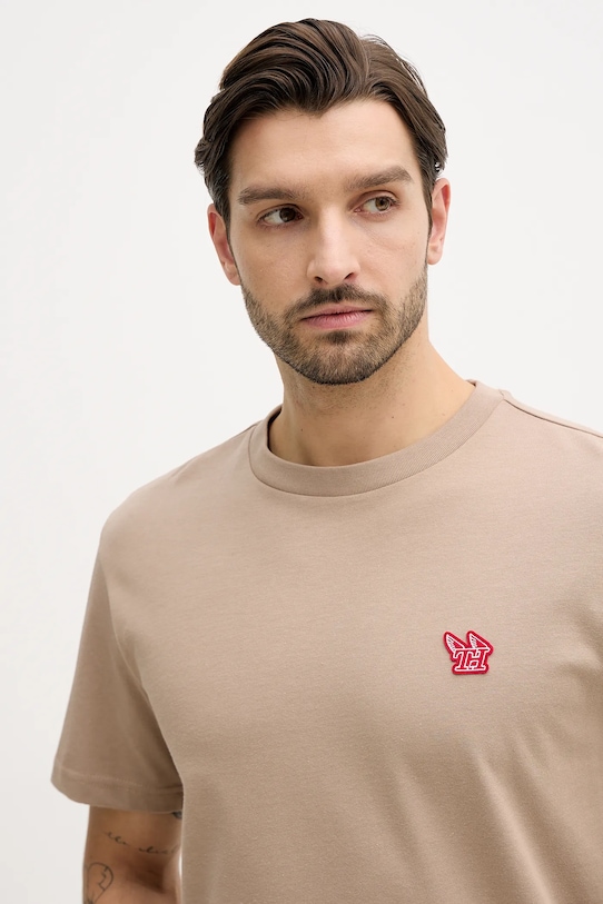 Tommy Hilfiger tricou din bumbac bej MW0MW41468