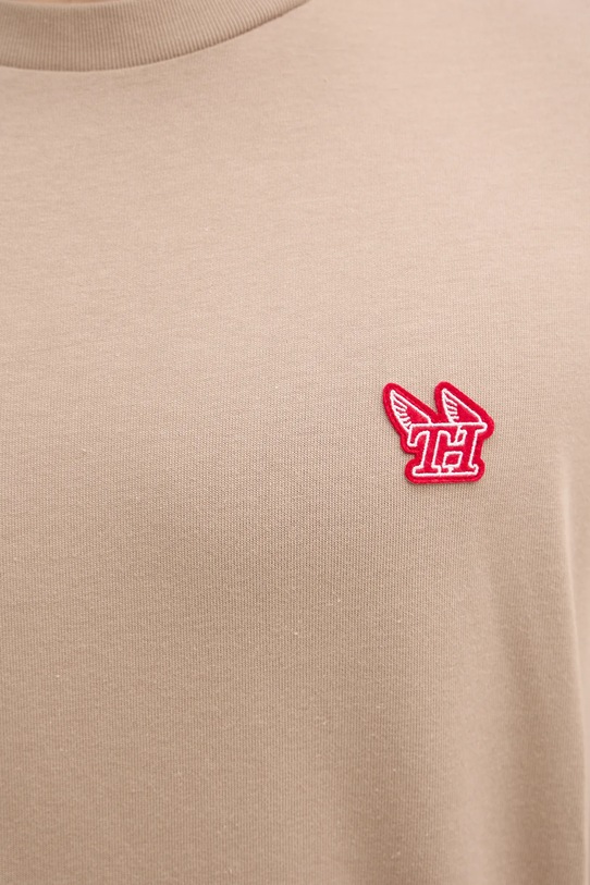 Tommy Hilfiger tricou din bumbac MW0MW41468 bej