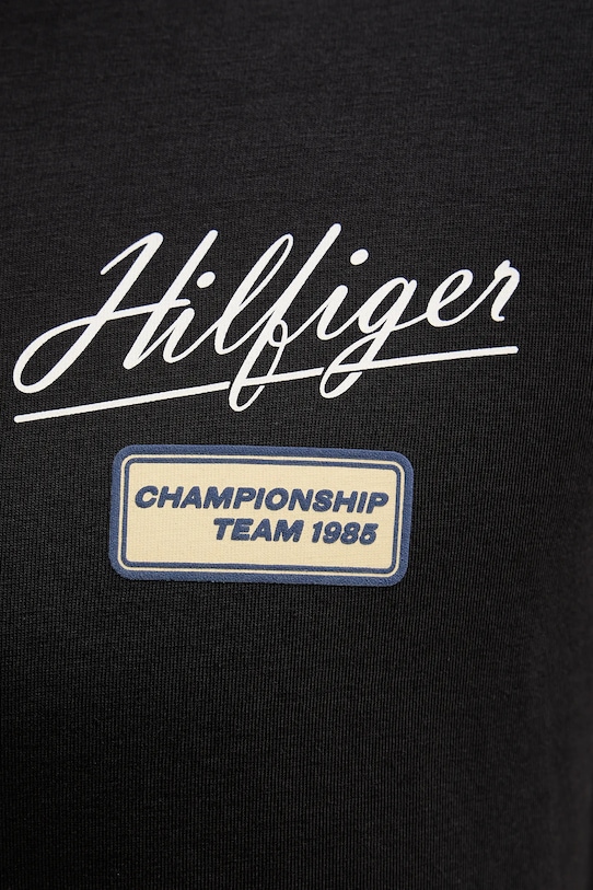 Памучна тениска Tommy Hilfiger MW0MW41471 черен
