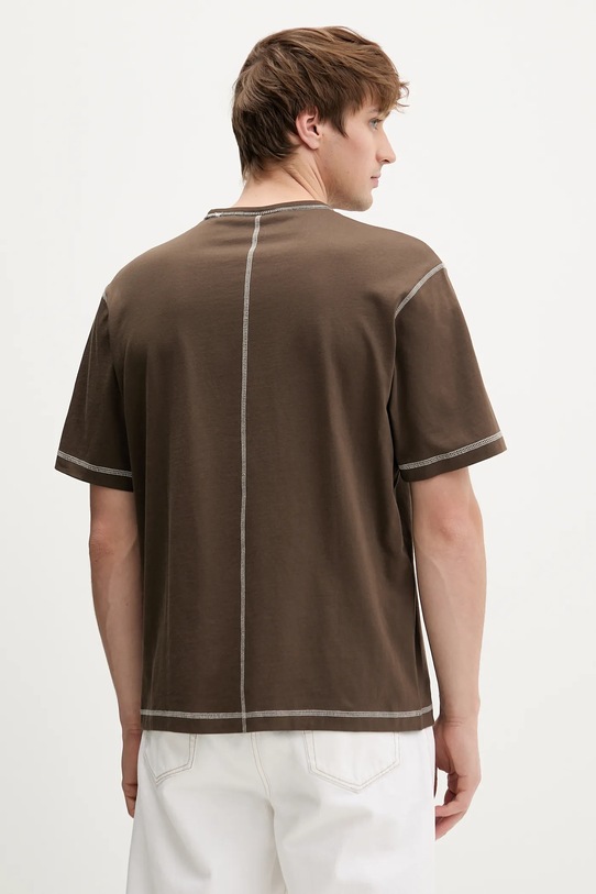 Odzież Hugo Blue t-shirt bawełniany Nothal 50553498 brązowy