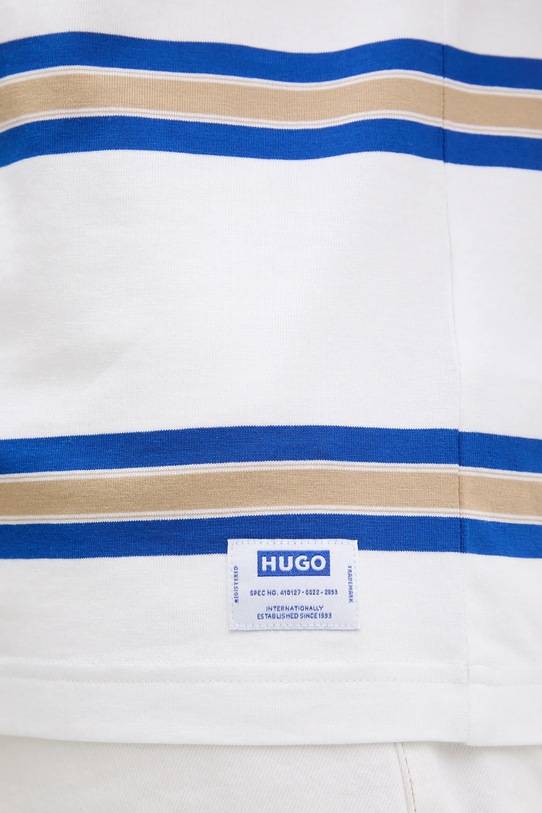 Βαμβακερό μπλουζάκι Hugo Blue Nolisto 50553511 λευκό