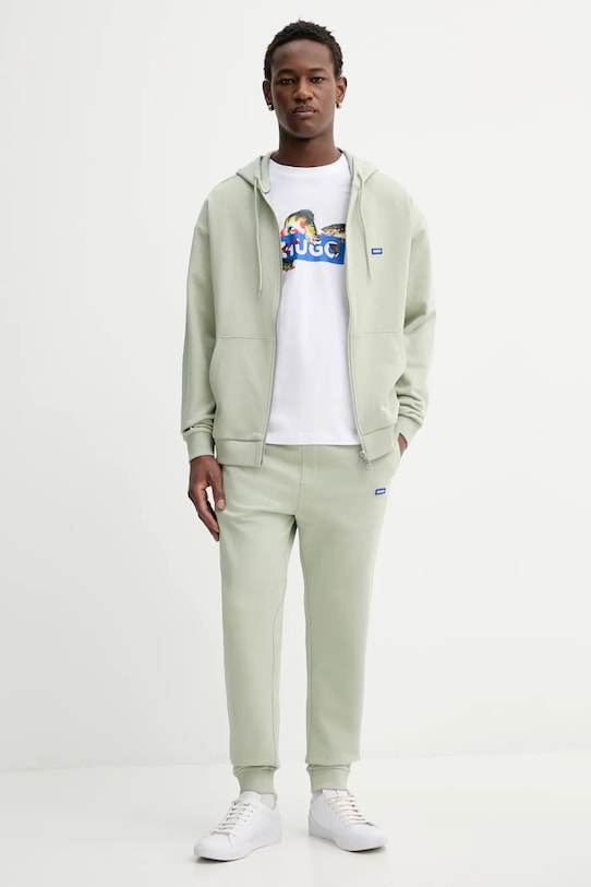 Hugo Blue t-shirt bawełniany Nalotrix 50554349 biały SS26