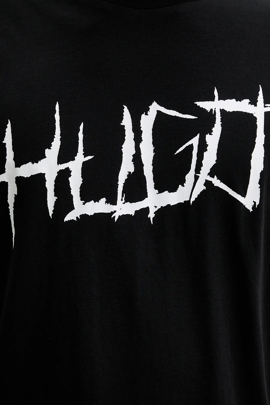 Hugo Blue t-shirt bawełniany 50554350 czarny