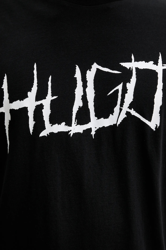 Hugo Blue t-shirt bawełniany 50554350 czarny