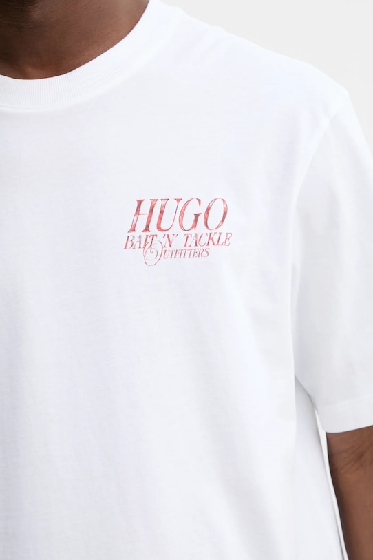 Hugo Blue t-shirt Nofishix 50554370 beżowy