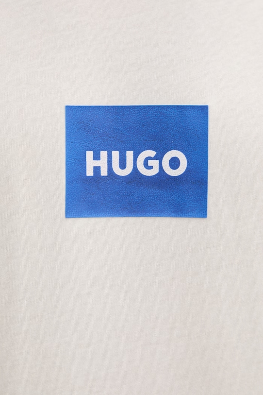 Hugo Blue t-shirt bawełniany Nayonix 50554382 beżowy