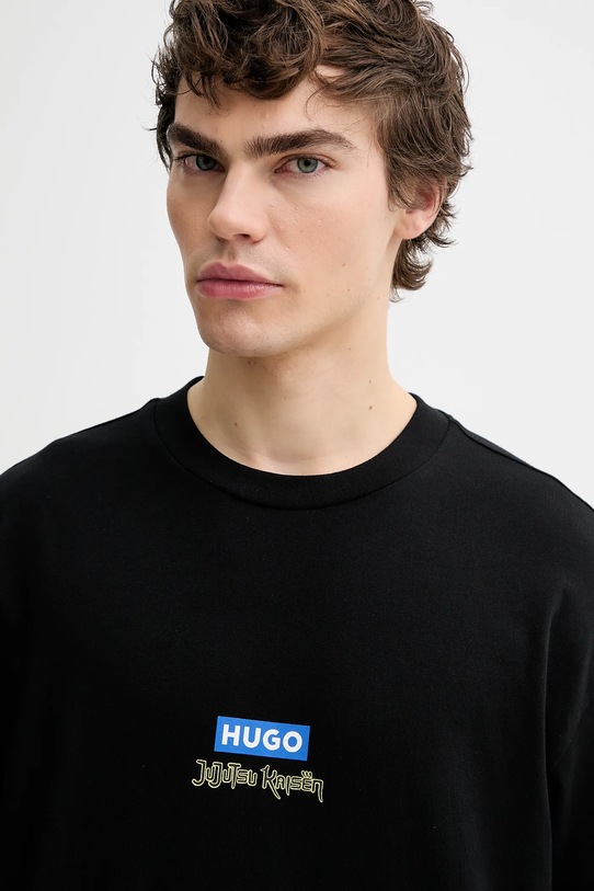 Hugo Blue longsleeve bawełniany HUGO x Jujutsu Kaisen czarny 50554835