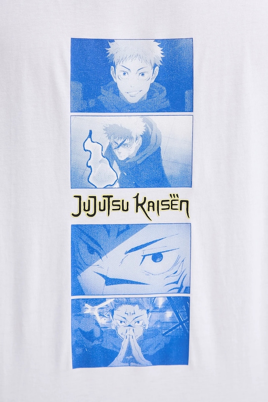 Hugo Blue t-shirt bawełniany HUGO x Jujutsu Kaisen 50554841 biały