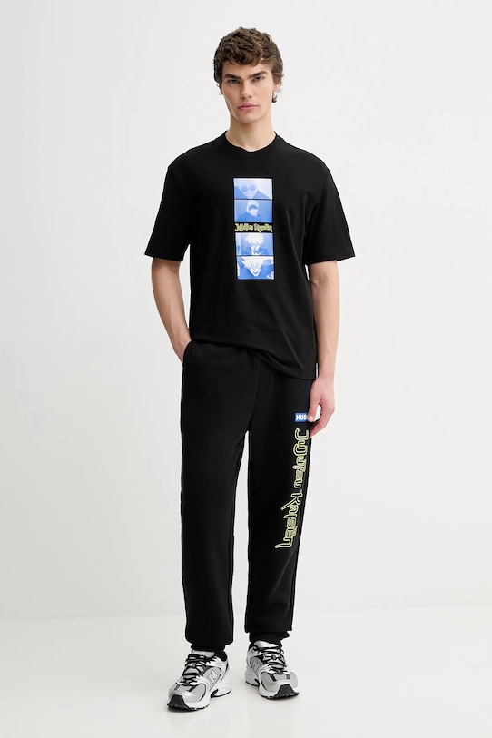 Hugo Blue t-shirt bawełniany HUGO x Jujutsu Kaisen 50554841 czarny SS26