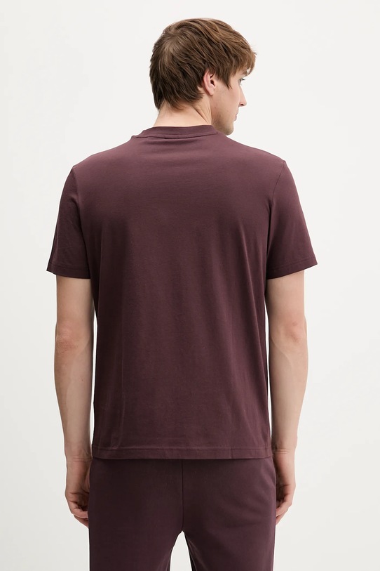 Ρούχα Βαμβακερό μπλουζάκι HUGO Danotie 50553124 μπορντό