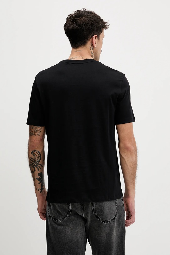 Ρούχα Βαμβακερό μπλουζάκι HUGO 50553779 μαύρο