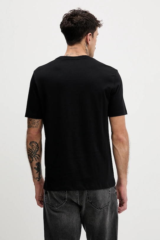 Ρούχα Βαμβακερό μπλουζάκι HUGO 50553779 μαύρο