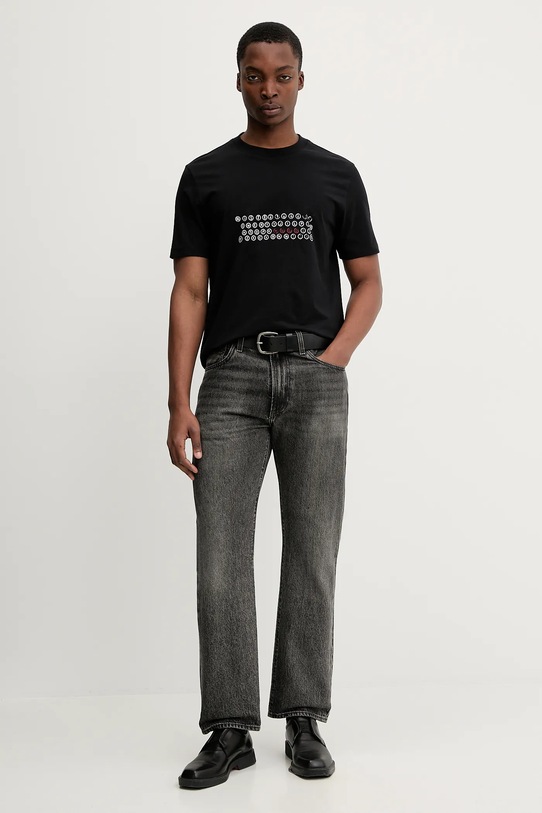 HUGO t-shirt bawełniany Deyss 50553755 czarny SS26