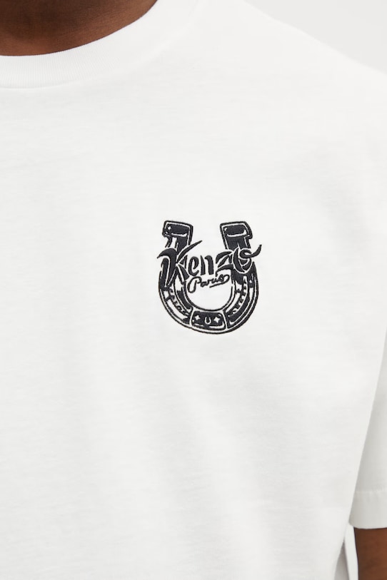 Kenzo t-shirt bawełniany FG55TS2204SG beżowy