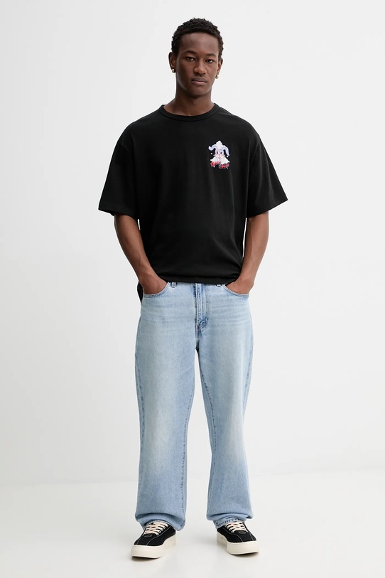 Kenzo t-shirt bawełniany FG55TS4014SK czarny SS26