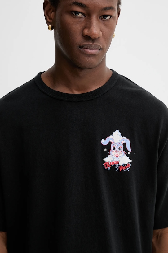 Kenzo t-shirt bawełniany czarny FG55TS4014SK