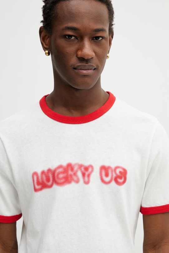 Kenzo t-shirt bawełniany beżowy FG55TS1064SK