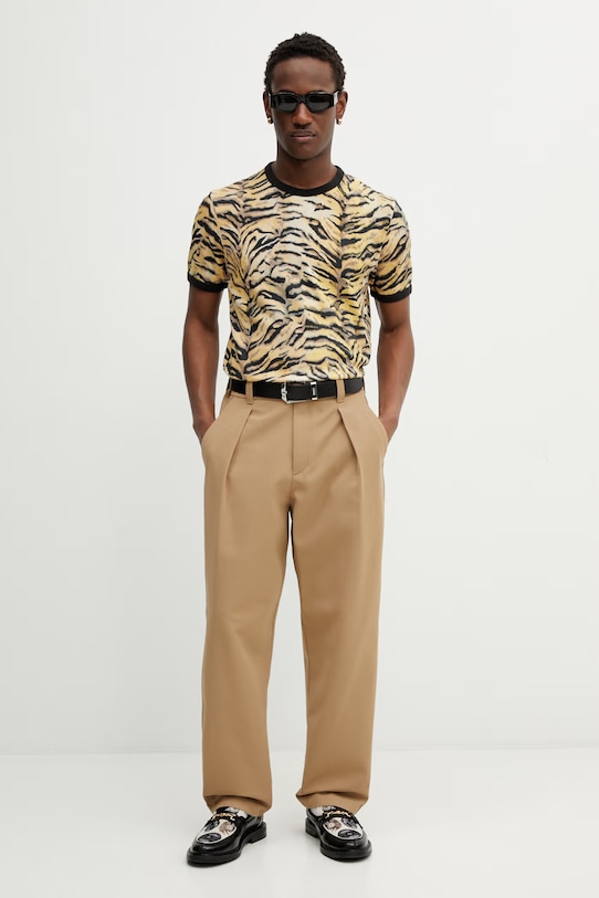 Kenzo t-shirt bawełniany FG55TS1084SK żółty SS26