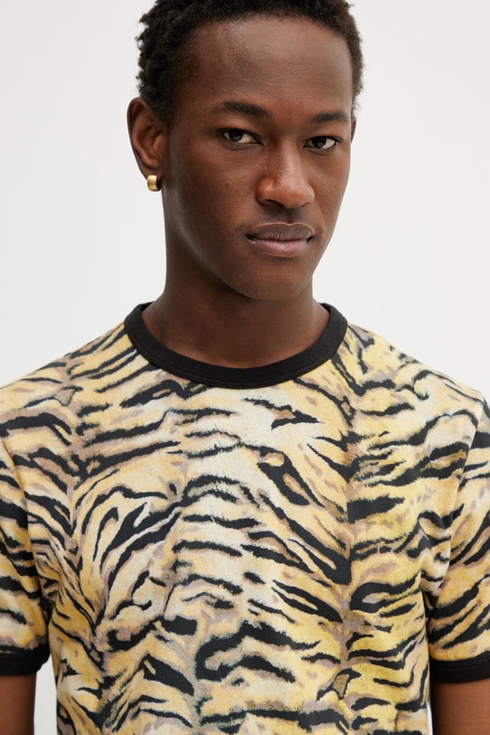 Kenzo t-shirt bawełniany żółty FG55TS1084SK