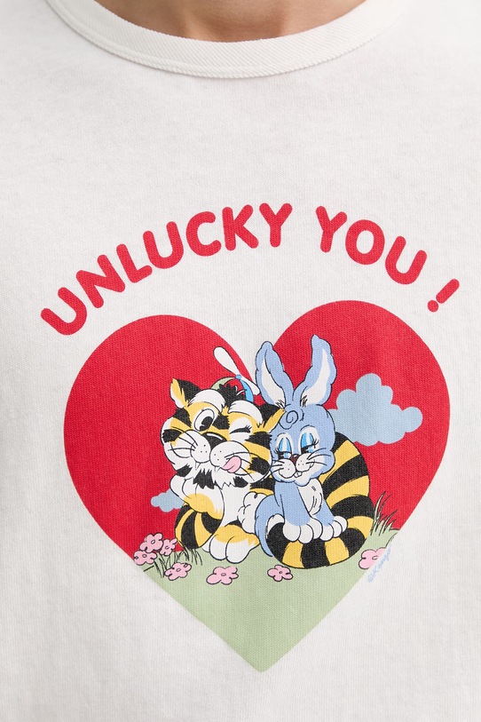 Kenzo t-shirt bawełniany FG55TS2104SK beżowy