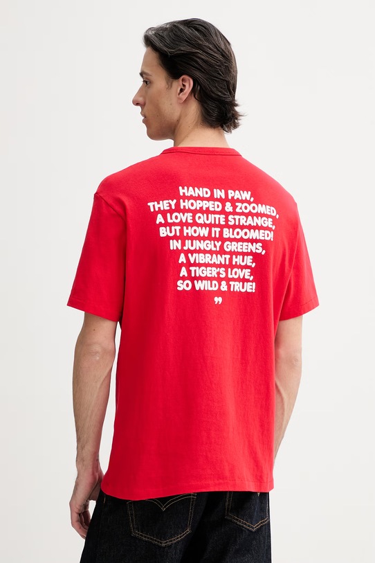 Oblečenie Bavlnené tričko Kenzo FG55TS2124SK červená