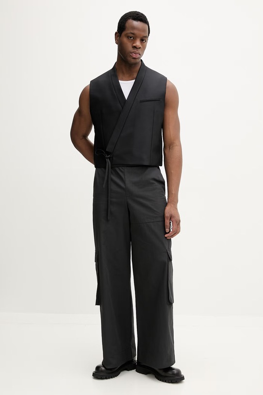 Kenzo kamizelka wełniana męska FG55VE0129FA czarny SS26