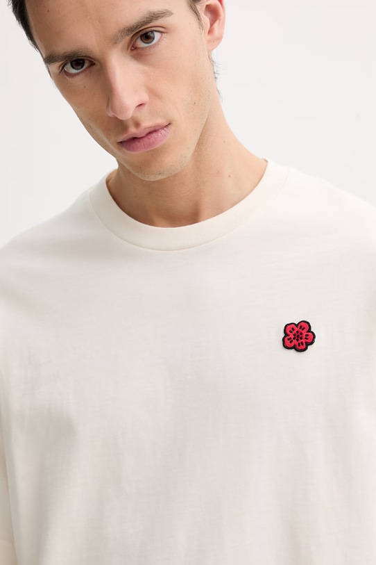 Βαμβακερό μπλουζάκι Kenzo μπεζ FE65TS4744SG