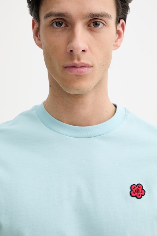 Bavlnené tričko Kenzo tyrkysová FE65TS4744SG