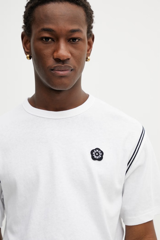 Kenzo t-shirt bawełniany biały FG55TS5084SK