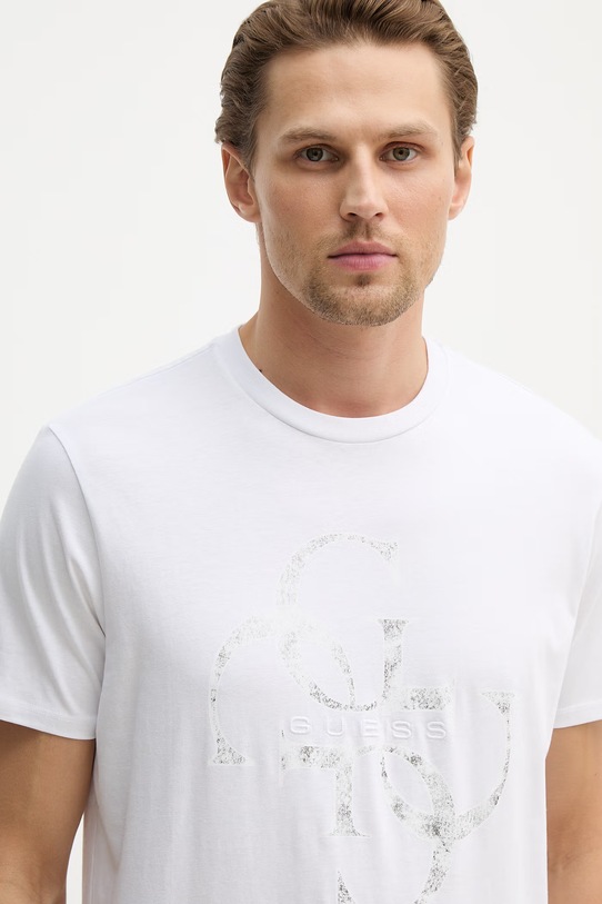 Guess t-shirt bawełniany biały M6RI03.I3Z14