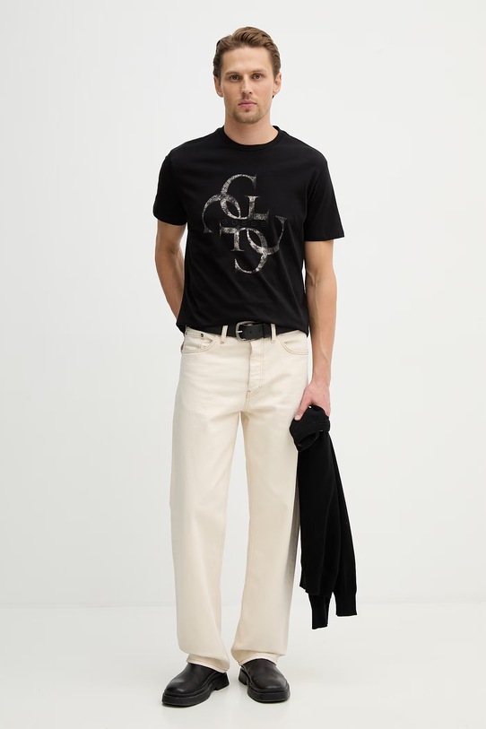 Guess t-shirt bawełniany M6RI03.I3Z14 czarny SS26