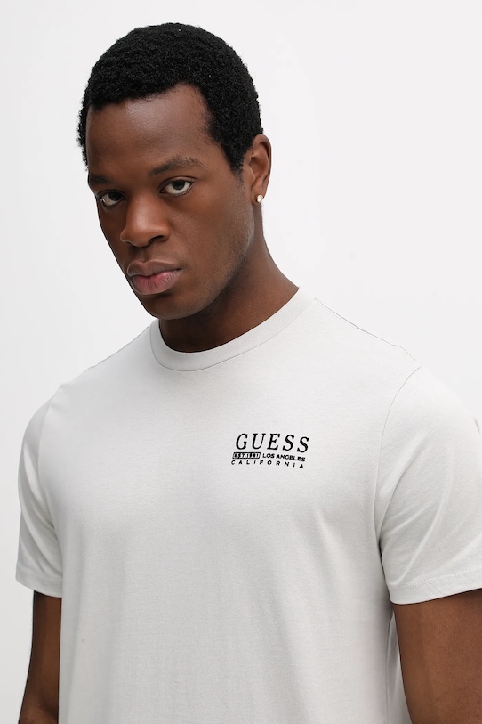 Bavlněné tričko Guess šedá M6RI05.KBW41