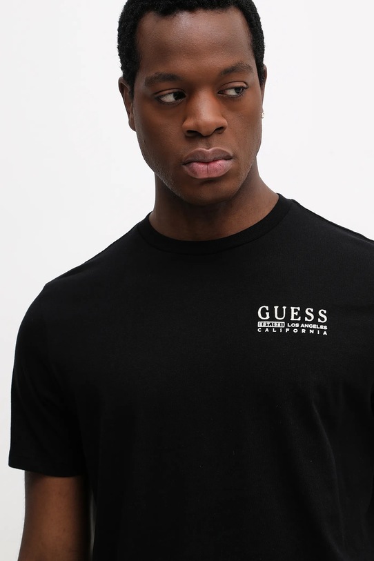 Bavlněné tričko Guess černá M6RI05.KBW41